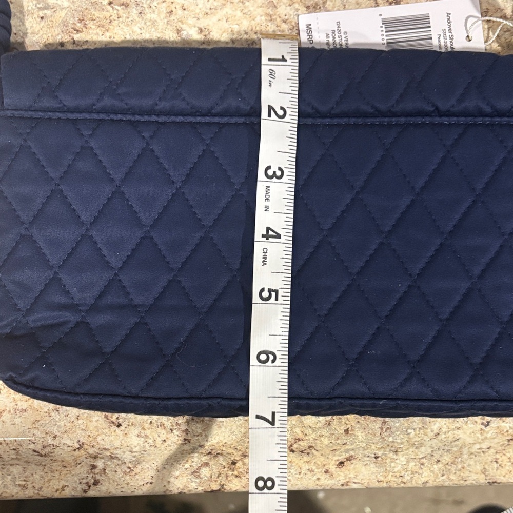 Vera Bradley Peacoat Blue Quilted Andover Shoulder Bag - Picture 7 of 7